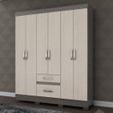 Ver imagem 1 de Guarda-Roupa Casal 6 Portas 2 Gavetas Externas Briz