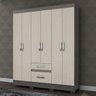 Guarda-Roupa Casal 6 Portas 2 Gavetas Externas Briz - 1