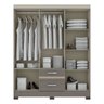 Guarda-Roupa Casal 6 Portas 2 Gavetas Externas Briz - 2