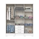 Ver imagem 4 de Guarda Roupa Casal 6 Portas 3 Gavetas Branco Mentor