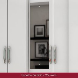 Guarda Roupa Casal 6 Portas 3 Gavetas Branco Mentor - 5 Guarda Roupa Casal 6 Portas 3 Gavetas Branco Mentor - 5