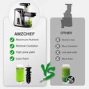 Ver imagem 7 de Amzchef Juicer Cold Press com 2 Modos e Garrafa 500ml (cinza)