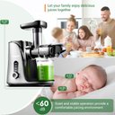 Ver imagem 6 de Amzchef Juicer Cold Press com 2 Modos e Garrafa 500ml (cinza)