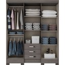 Ver imagem 3 de Guarda-Roupa Casal 6 Portas 3 Gavetas Briz