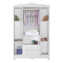 Ver imagem 7 de Quarto de Bebê Ariel 4 Portas e Berço Americano Mirelle Branco Brilho com Colchão Ortobom - Carolina