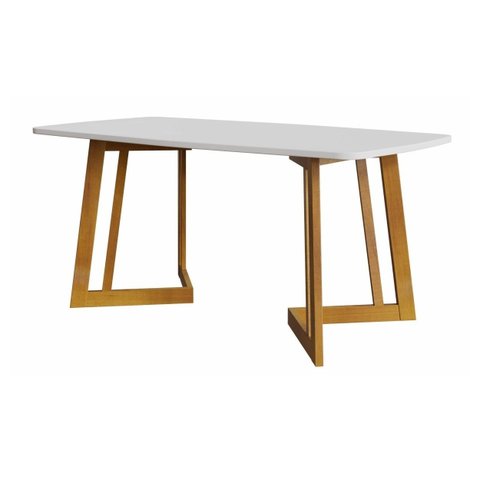 Mesa California 170x90 Tampo Oval MDF Cerejeira/Nevaska