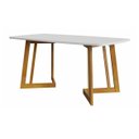 Ver imagem 1 de Mesa California 170x90 Tampo Oval MDF Cerejeira/Nevaska