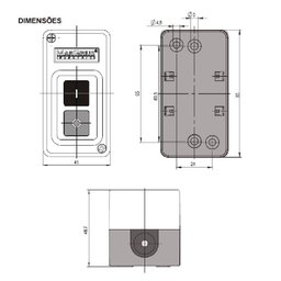 Interruptor de Tecla Bipolar Margirius 20A - Série Cs-102 - 3