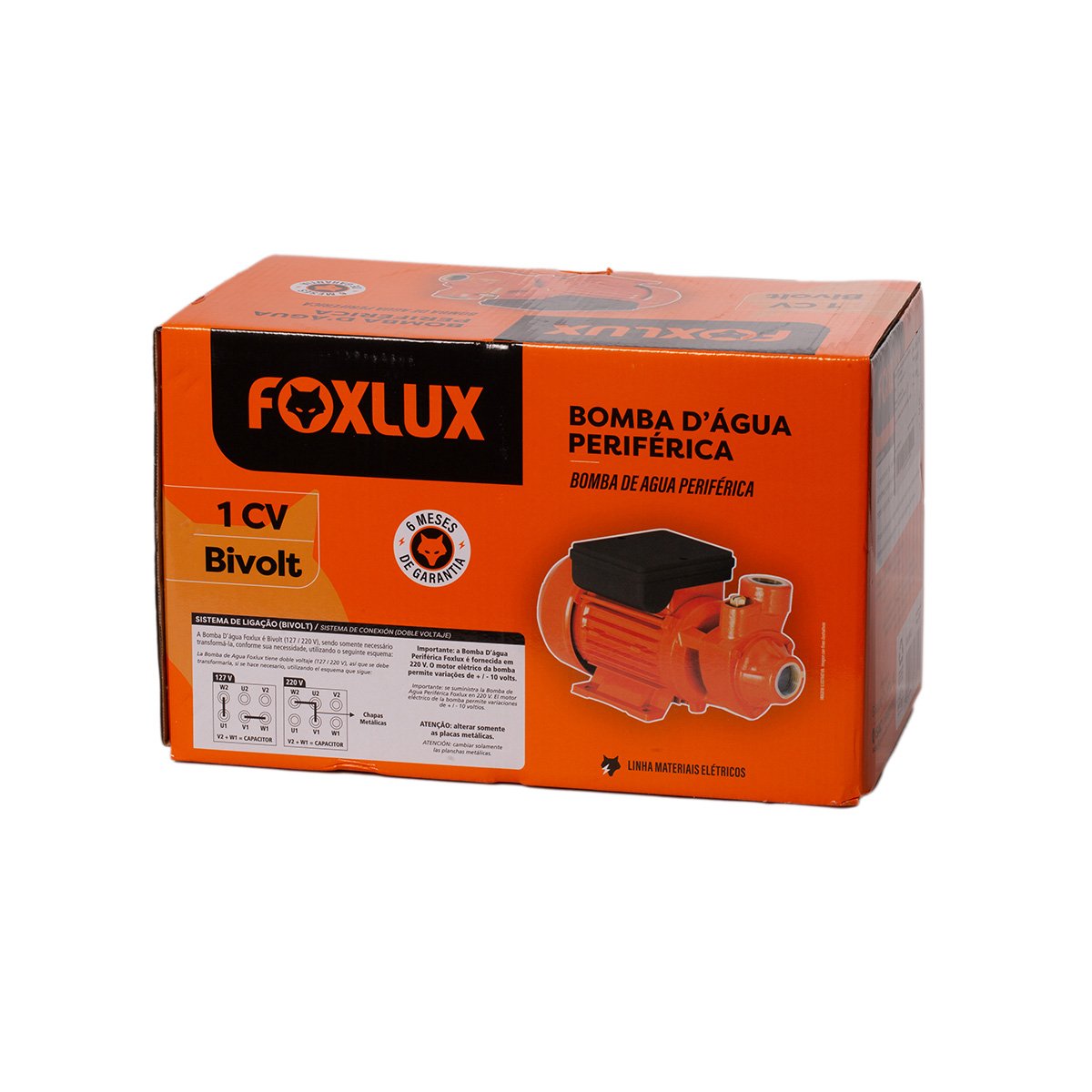 Bomba D'água Periférica 1cv Bivolt Foxlux - 4