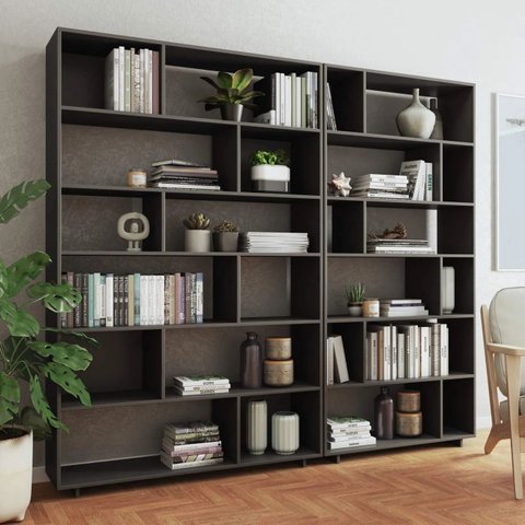 Conjunto Estante para Livros 2 Peças com Nicho BRV Móveis