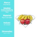 Ver imagem 5 de Fruteira Aramada Redonda de Mesa Aço Cromado Prime 30cm - Araminas