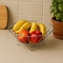 Ver imagem 2 de Fruteira Aramada Redonda de Mesa Aço Cromado Prime 30cm - Araminas