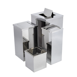 Lixeira em Aço Inox 30l Basculante Quadrada - 4