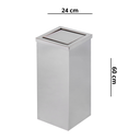 Ver imagem 3 de Lixeira em Aço Inox 30l Basculante Quadrada