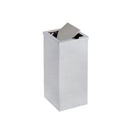 Lixeira em Aço Inox 30l Basculante Quadrada - 1