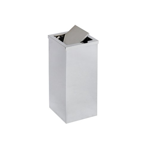 Lixeira em Aço Inox 30l Basculante Quadrada