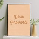 Ver imagem 1 de Quadro Deus Proverá 45x34cm:Madeira branca