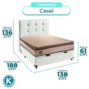 Ver imagem 2 de Cama Box Bau com Colchão Casal D45 Belmont Hellen + Cabeceira Branco