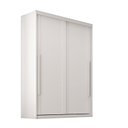 Ver imagem 2 de Guarda Roupa Solteiro Splendido 100% MDF 2 Portas de Correr 3 Gavetas Branco/Absoluto
