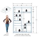 Ver imagem 3 de Guarda Roupa Solteiro Splendido 100% MDF 2 Portas de Correr 3 Gavetas Branco/Absoluto