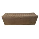 Ver imagem 2 de Recamier Puff Baú Beira de Cama de Cama Box Queen Size 1,58cm - 100% Mdf - Marrom Claro