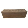 Recamier Puff Baú Beira de Cama de Cama Box Queen Size 1,58cm - 100% Mdf - Marrom Claro - 2