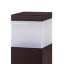 Ver imagem 3 de KIT 3X Poste luminária jardim balizador 50cm E27 marrom + LED 12W branco frio st222