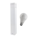 Ver imagem 1 de Poste luminária jardim balizador 50cm E27 branco + LED 12W branco frio st222