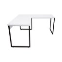 Ver imagem 5 de Mesa de Escritório Office Estilo Industrial de Canto 150x150 Branco com Preto