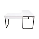 Ver imagem 3 de Mesa de Escritório Office Estilo Industrial de Canto 150x150 Branco com Preto
