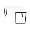 Ver imagem 6 de Mesa de Escritório Office Estilo Industrial de Canto 150x150 Branco com Preto