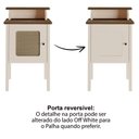 Ver imagem 3 de Mesa de Apoio Mdf Sala 43 Cm 4518 Pinho Off White Arly Pinho Off White