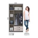 Ver imagem 4 de Guarda-Roupa Solteiro 3 Portas 2 Gavetas Açaí Henn