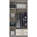 Ver imagem 3 de Guarda-Roupa Solteiro 3 Portas 2 Gavetas Açaí Henn