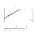 Ver imagem 2 de Suporte Prateleira Mão Francesa Reforçada Preta 25cm - Loth