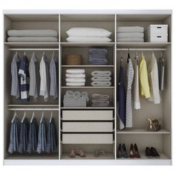 Guarda-Roupa Casal 6 Portas 3 Gavetas Internas Jade  - 2