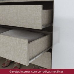 Guarda-Roupa Casal 6 Portas 3 Gavetas Internas Jade  - 5