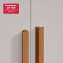 Ver imagem 2 de Guarda Roupas Alonzo 6 Portas S Esp e S Pes Pvc Amendoa Clean/off White Móveis Lopas