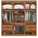 Ver imagem 5 de Guarda Roupas Alonzo 6 Portas S Esp e S Pes Pvc Amendoa Clean/off White Móveis Lopas