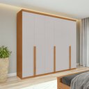 Ver imagem 1 de Guarda Roupas Alonzo 6 Portas S Esp e S Pes Pvc Amendoa Clean/off White Móveis Lopas