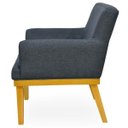Ver imagem 3 de Kit 03 Poltronas Decorativas Para Sala de Estar Beatriz Linho Chumbo - Lyam Decor
