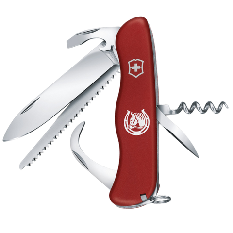 Canivete Esquatrian com Limpador de Casco Victorinox 11cm 12 Funções Vermelho