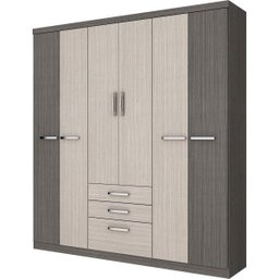 Guarda-Roupa Casal 6 Portas 3 Gavetas Econ Henn - 3 Guarda-Roupa Casal 6 Portas 3 Gavetas Econ Henn - 3