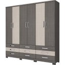 Ver imagem 2 de Guarda-Roupa Casal 6 Portas 9 Gavetas Lara Henn