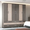 Ver imagem 1 de Guarda-Roupa Casal 6 Portas 9 Gavetas Lara Henn