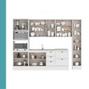 Ver imagem 4 de Armário de Cozinha Completa com Balcão Milla Suri Carraro Branco