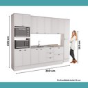 Ver imagem 2 de Armário de Cozinha Completa com Balcão Milla Suri Carraro Branco