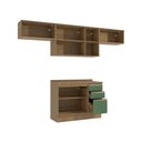 Ver imagem 4 de Armário de Cozinha Completa 100% Mdf 280cm Nogueira/verde Celeste Kappesberg