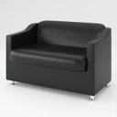 Ver imagem 1 de Namoradeira Tilla Recepção Clinica Medica – Balaqui Decor Cor:Preto