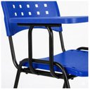Ver imagem 7 de Cadeira Universitária Prancheta Plástica com Porta Livros - Cor Azul - Realplast - 32019